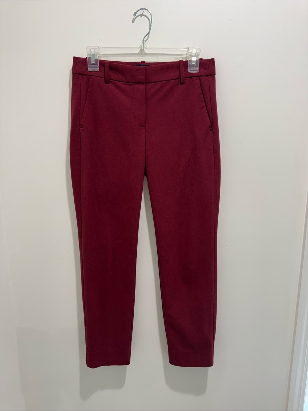 J.Crew Ruby Pant Burgundy Red Ankle Pants Size 4 - Picture 2 of 9